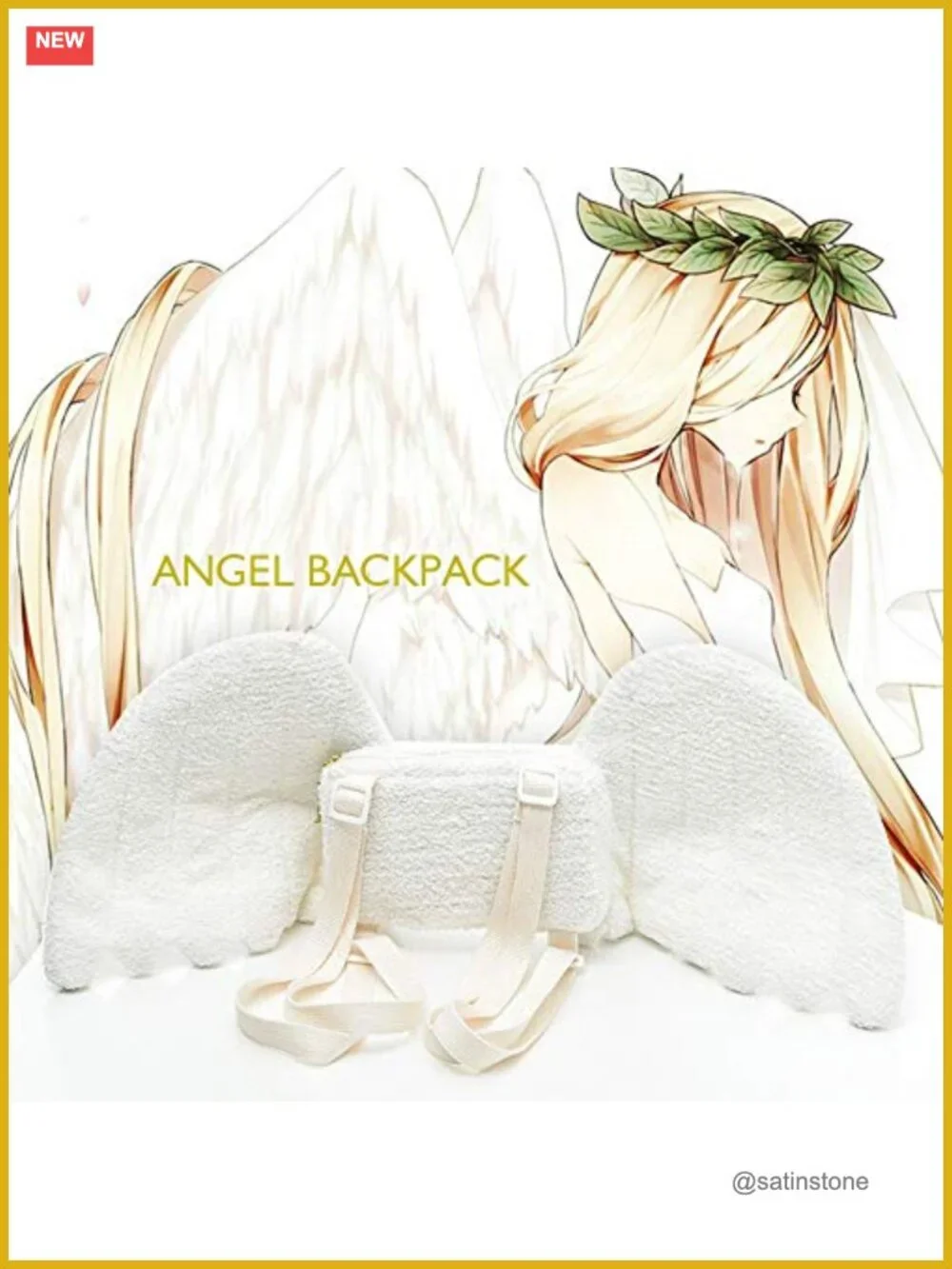Lolita Angel Wings Backpack Costume Bag Mini Cosplay Plush